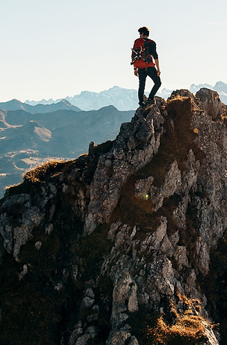 Hiker On Mountain