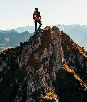 Bergsteiger auf dem Gipfel