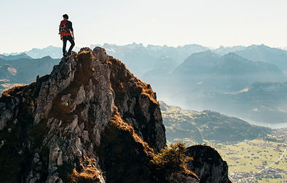 Bergsteiger auf dem Gipfel