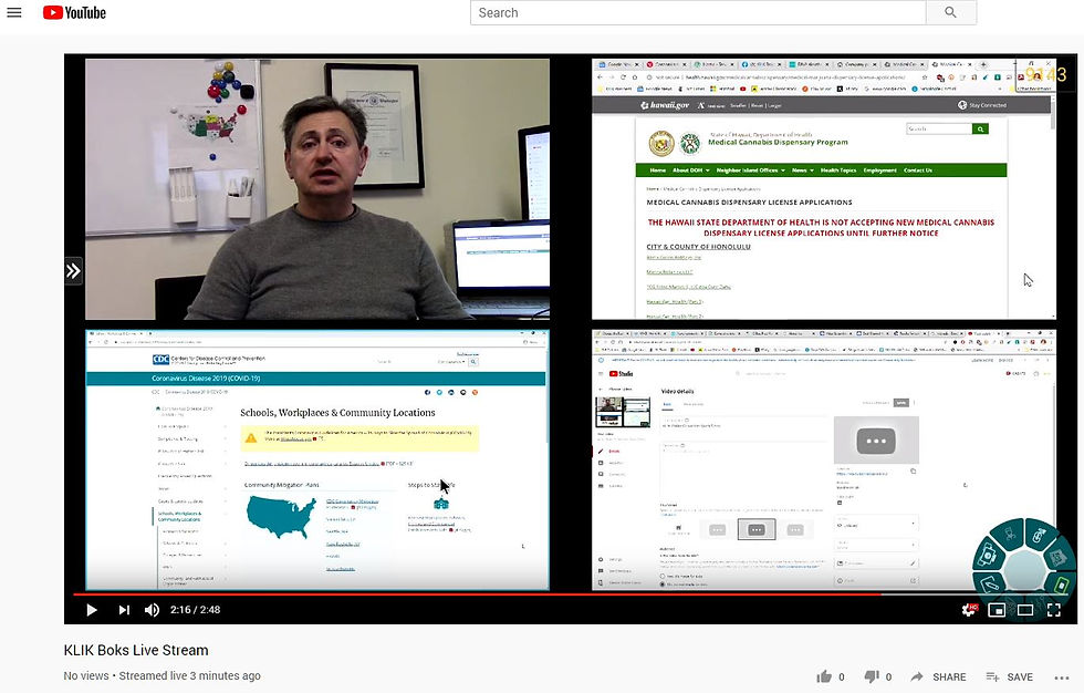 Only KLIK Boks HUB can combine live video and wireless content onto one screen and then stream it to the Internet.