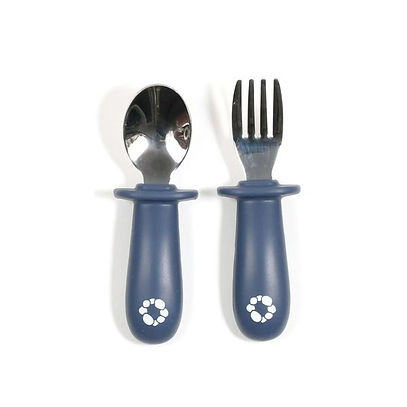 Duo cuillère et fourchette d'apprentissage - Bleuet
