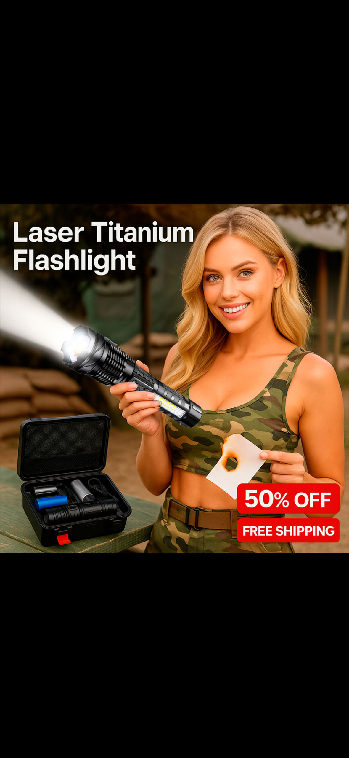 Lanterna Laser Titanium