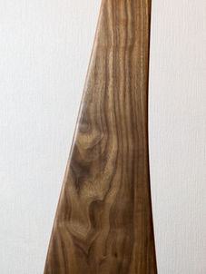 closeup of woof floor lamp as part of hand made nature inspired furniture
