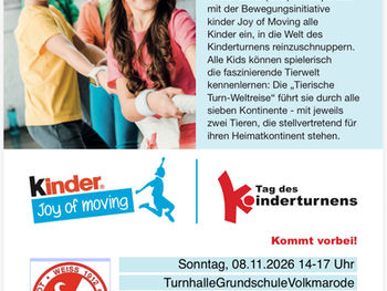 Tag des Kinderturnens am 08.11.2026 von 14:00 bis 17:00