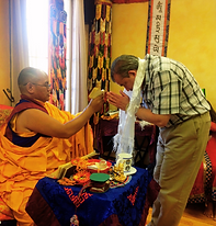 dean telano with buddhist monk
