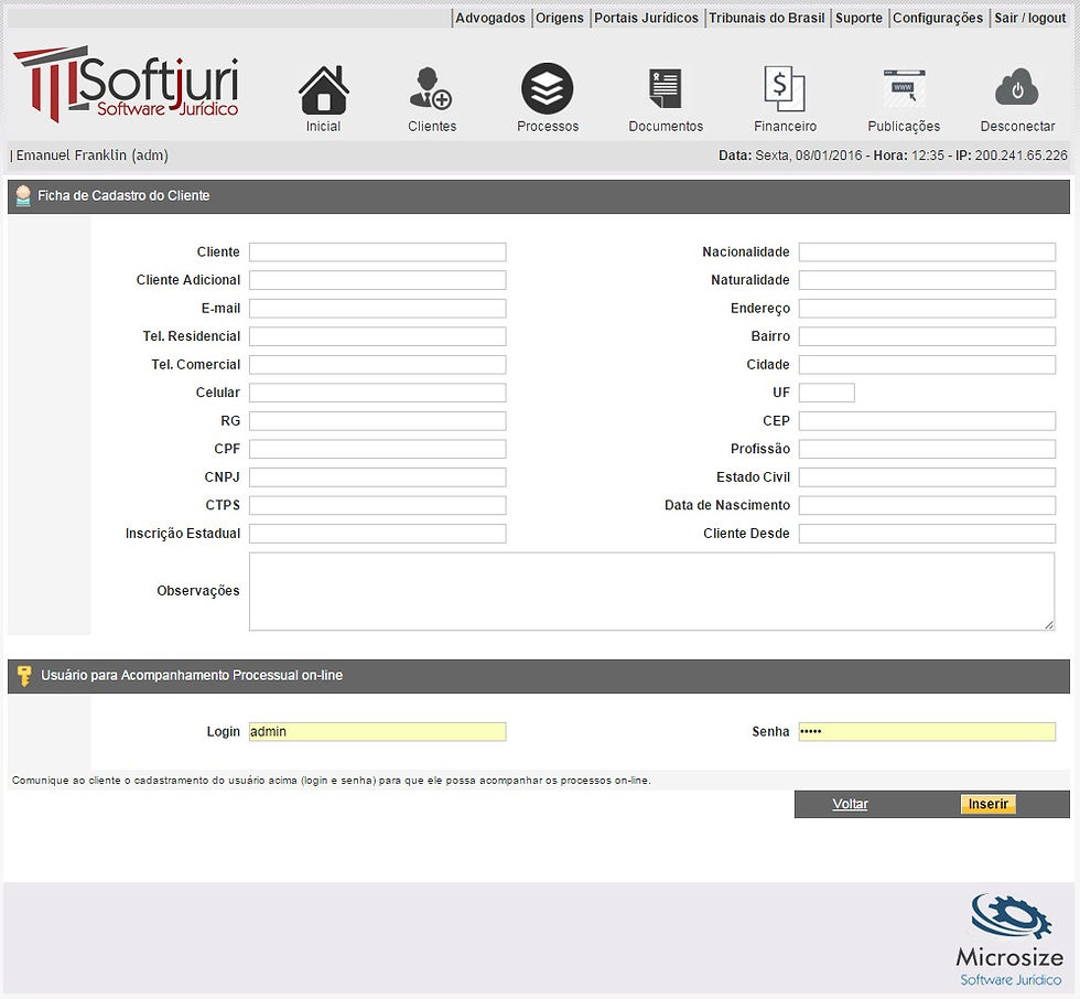 Controle de Clientes