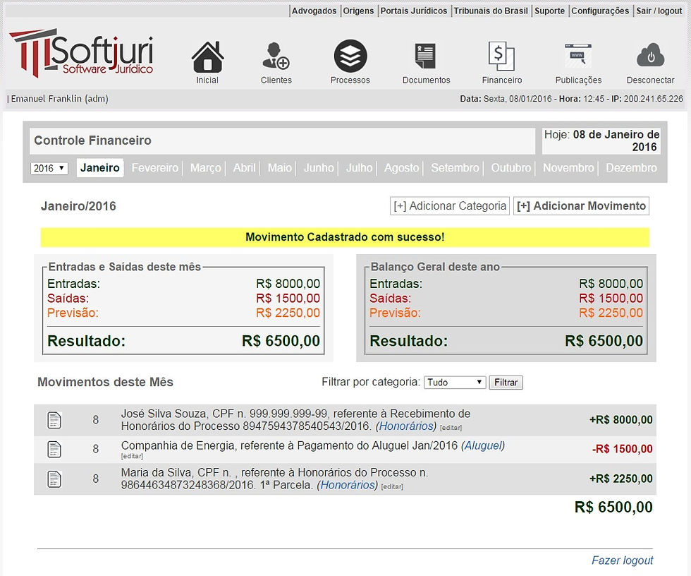 Controle Financeiro