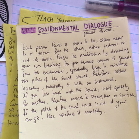 sonic meditation - environmental dialogue
