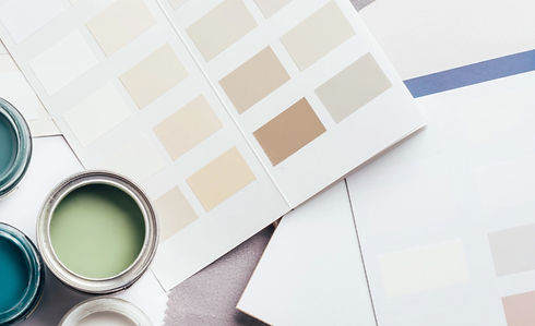 Paint colour charts, A 4 colour cards and paint tins for colour consulting services in Sydney by Silvia Rajek Interiors