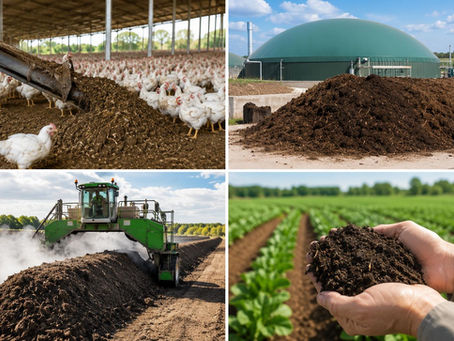 Treating poultry farm waste and converting it into an agricultural resource.
