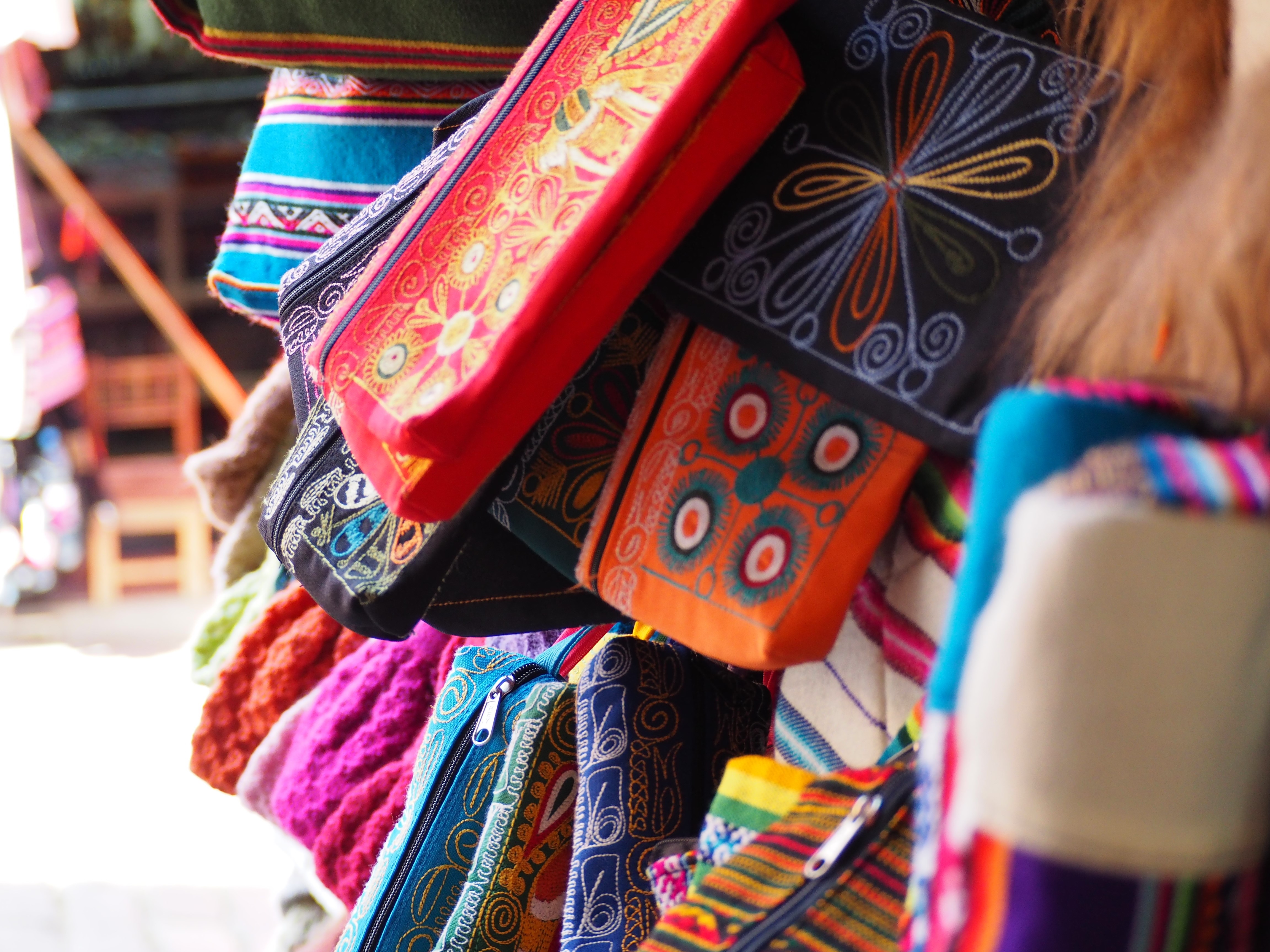 artisan bags in the tourist district