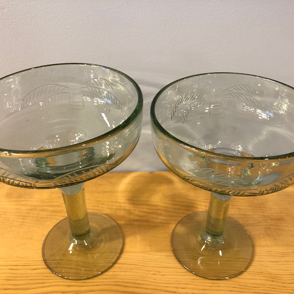 Thumbnail: Blown Margarita Glasses Palm Trees