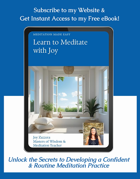 Yoga with Joy free eBook - Meditation Made Easy: Learn to Meditate with Joy; Free for Website Subscribers