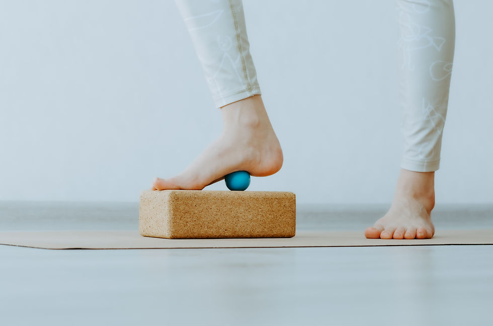 Applying a myofascial release technique using a ball on the sole of the foot enhances circulation, lymphatic flow, biomechanical integrity, joint support, muscular re-education, and balance.