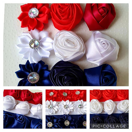 Exemple d'ornement pour écharpes de concours chevaux cou