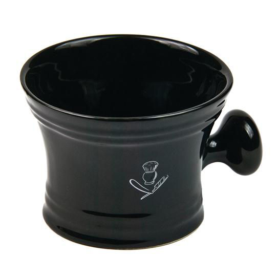 Apothecary Style Porcelain Shaving Mug In Black