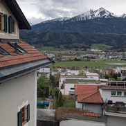 Mountain view from apartment balcony
