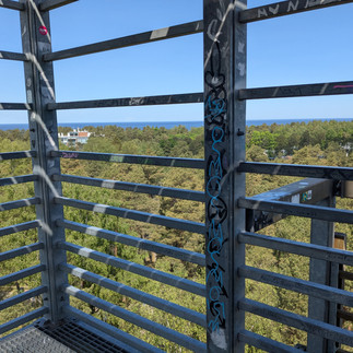 Coastal view from the top of the Dzintari Forest Park Observation Tower