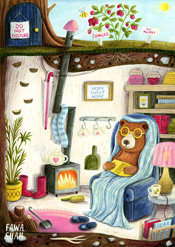 Thumbnail: Bear Blank Greetings Card
