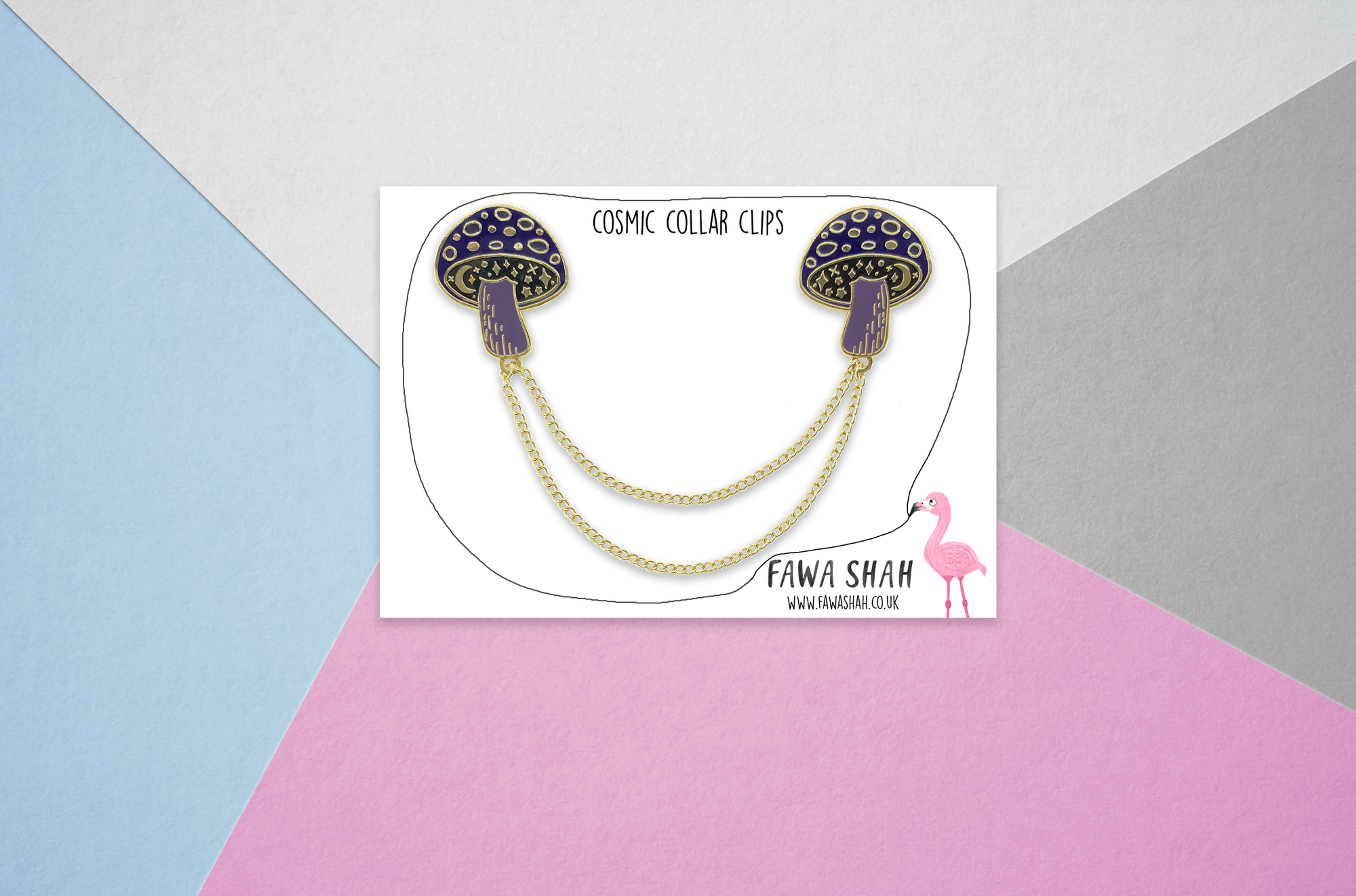 Cosmic Mushroom Hard Enamel Collar Chain