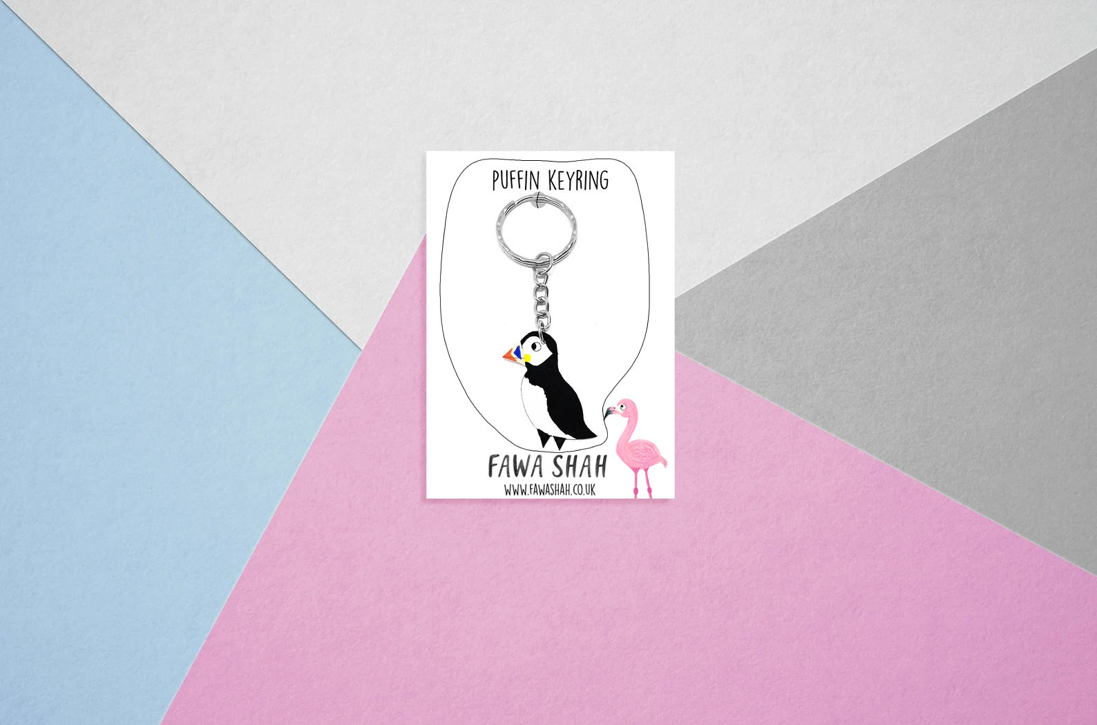 Handmade Puffin Keyring