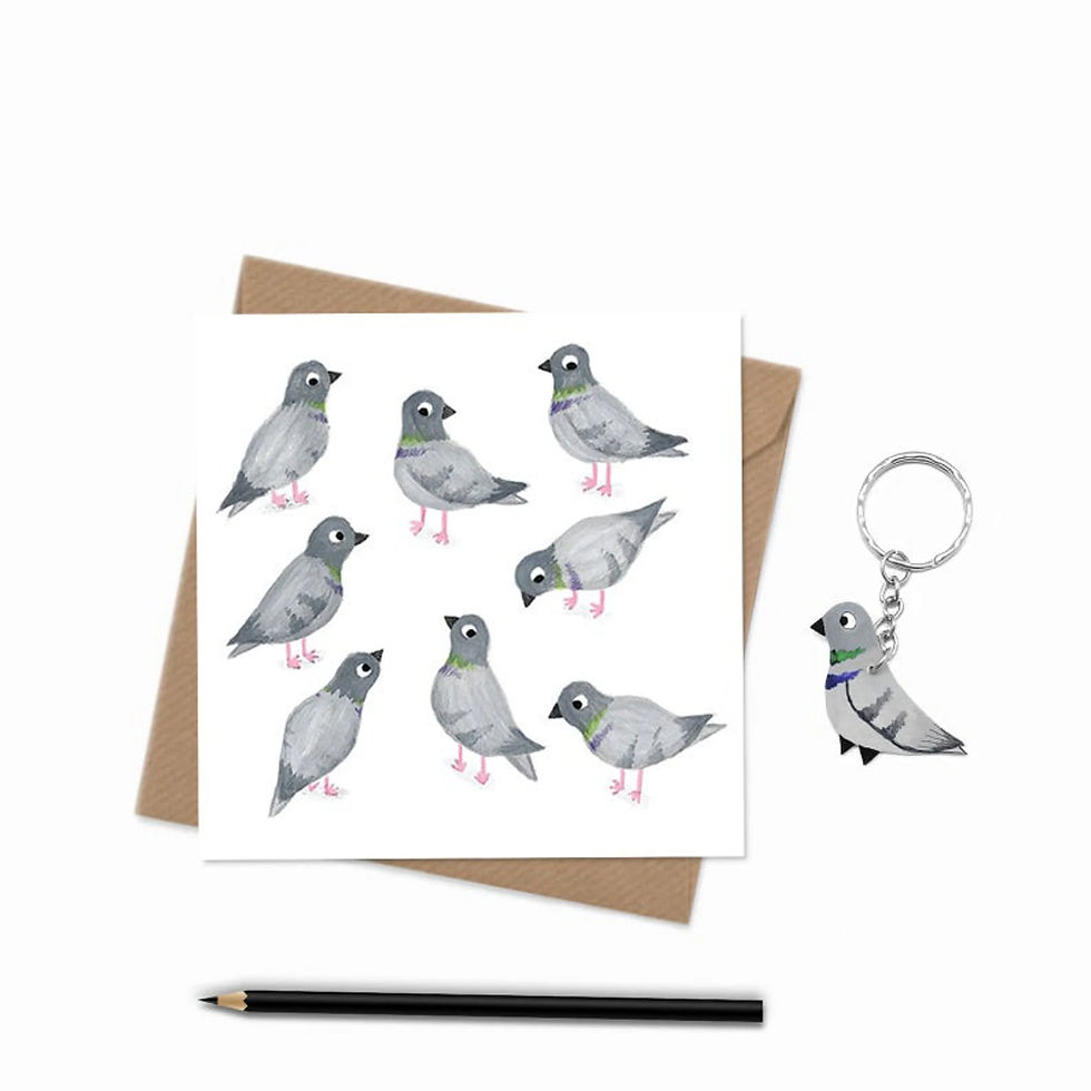 Thumbnail: Pigeon Blank Greetings Card
