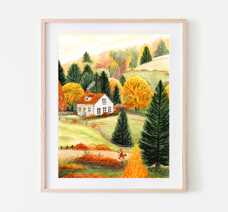 Autumn Fox Art Print