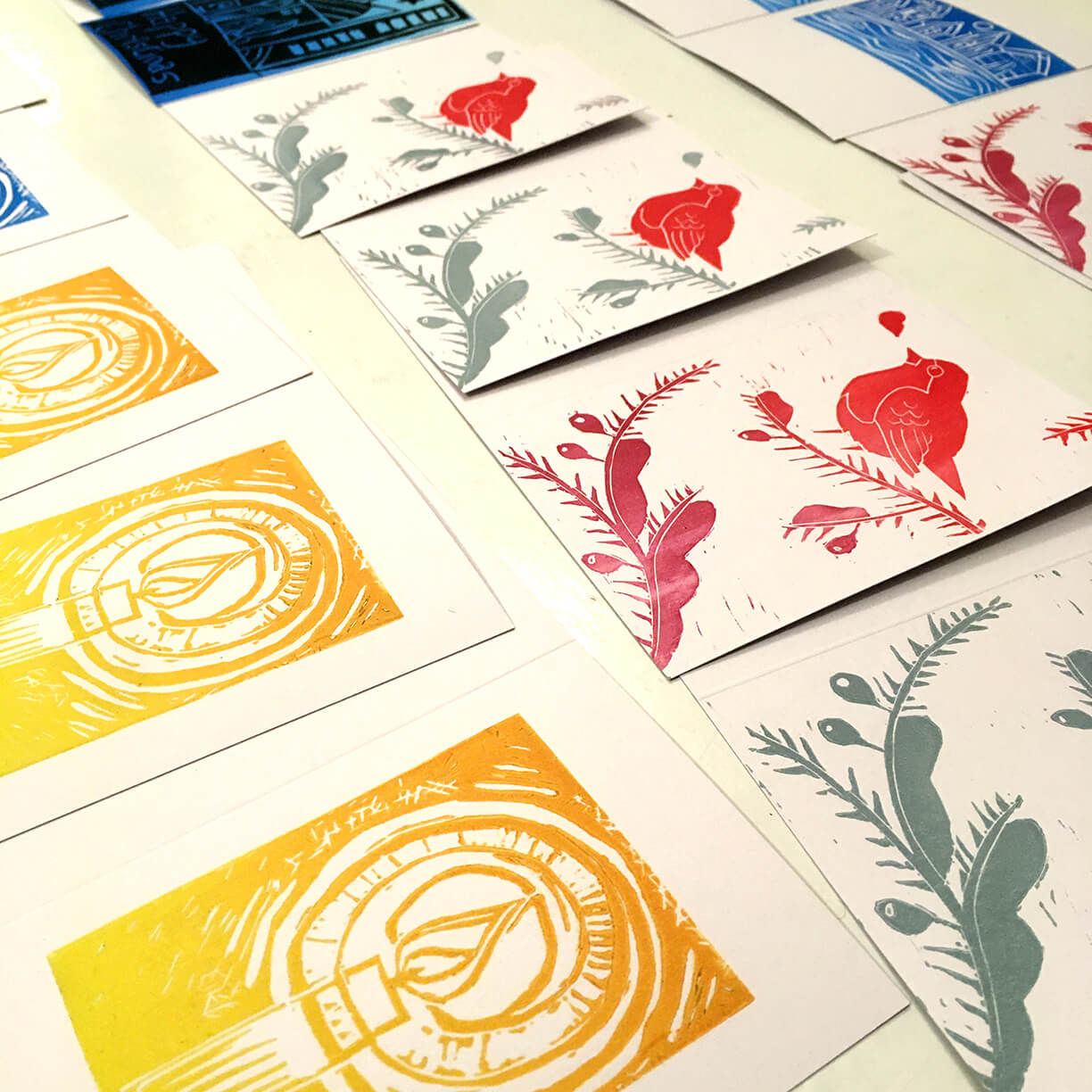 Linocut Christmas card workshop