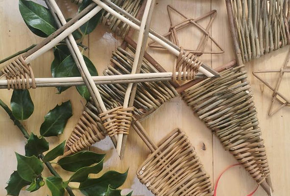 Willow Christmas stars and trees