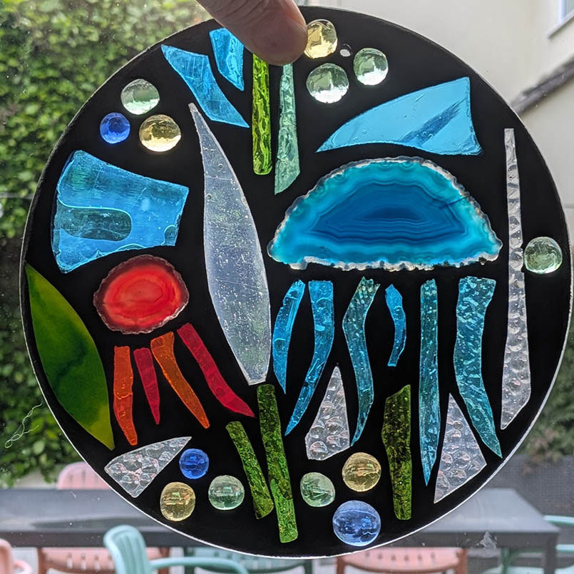 Stained glass outdoor mosaic workshop