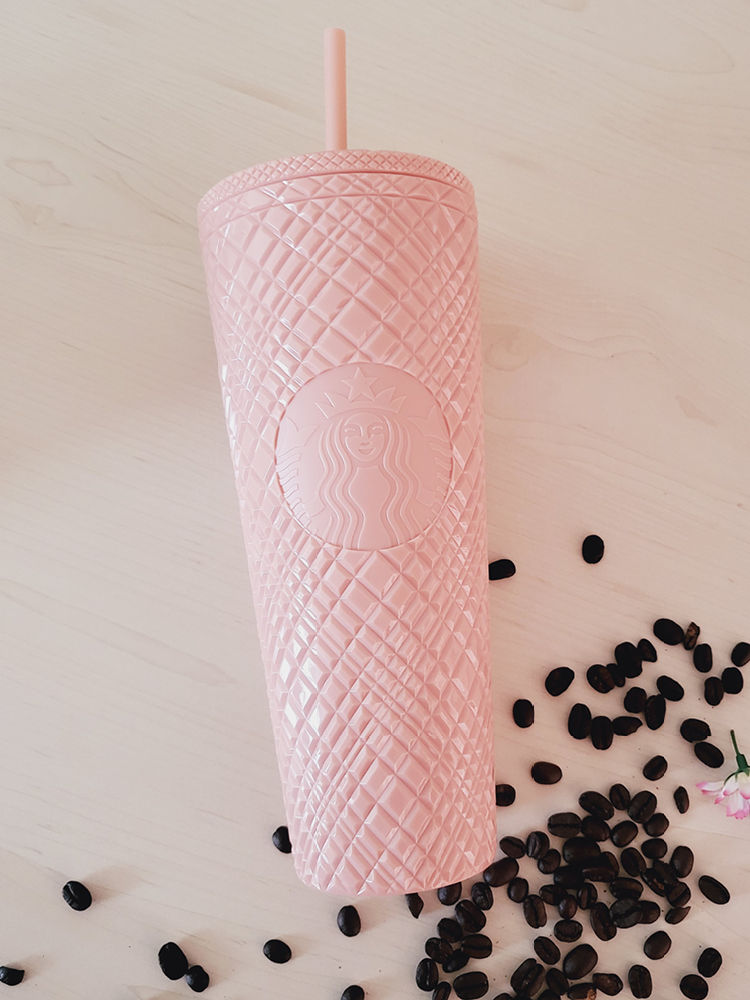 Thumbnail: Starbucks Anniversary Jewel Coral Orange Straw Cold Cup 710ml