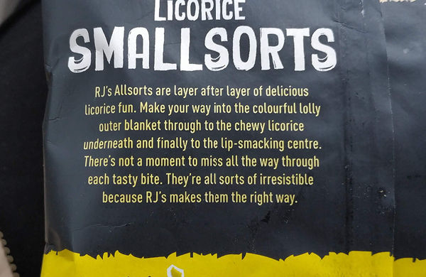 Thumbnail: RJ Licorice Smallsorts 180g