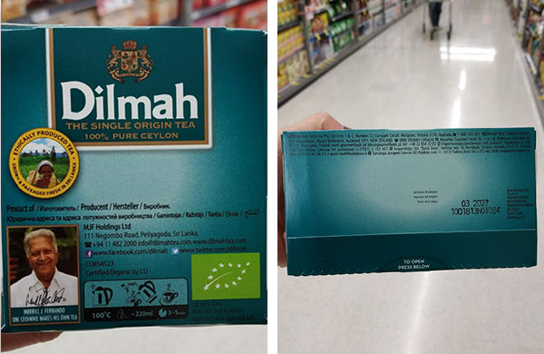 Thumbnail: [Dilmah] Organic Ceylon Tea 50 Tea Bags 100g