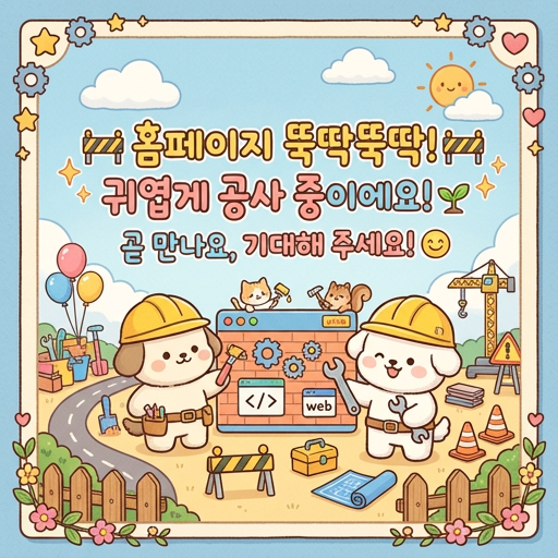 Firefly_Gemini Flash_홈페이지 공사중이란 내용의 귀엽고 깜찍한 카툰 안내문 한 장만 부탁해 678086.png