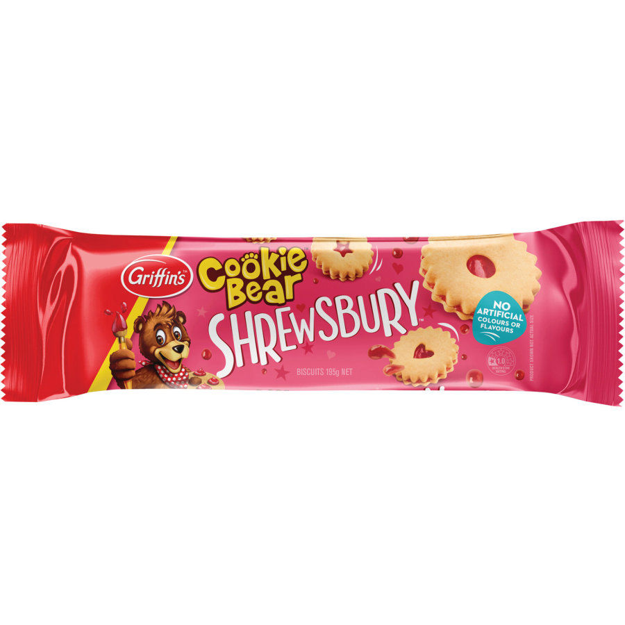 Thumbnail: Griffin Cookie Bear Strawberry Cookies 195g