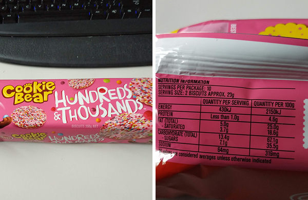 Thumbnail: Griffin’s Cookie Bear Hundreds & Thousands Biscuits 200g