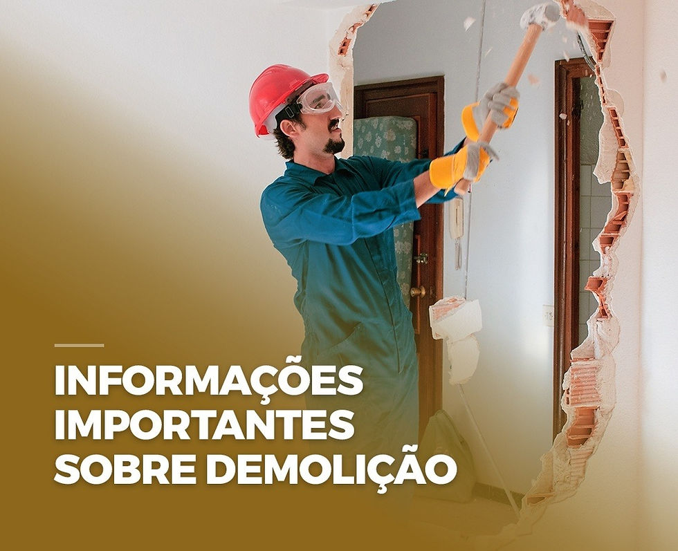 Demolição. O que é preciso fazer?