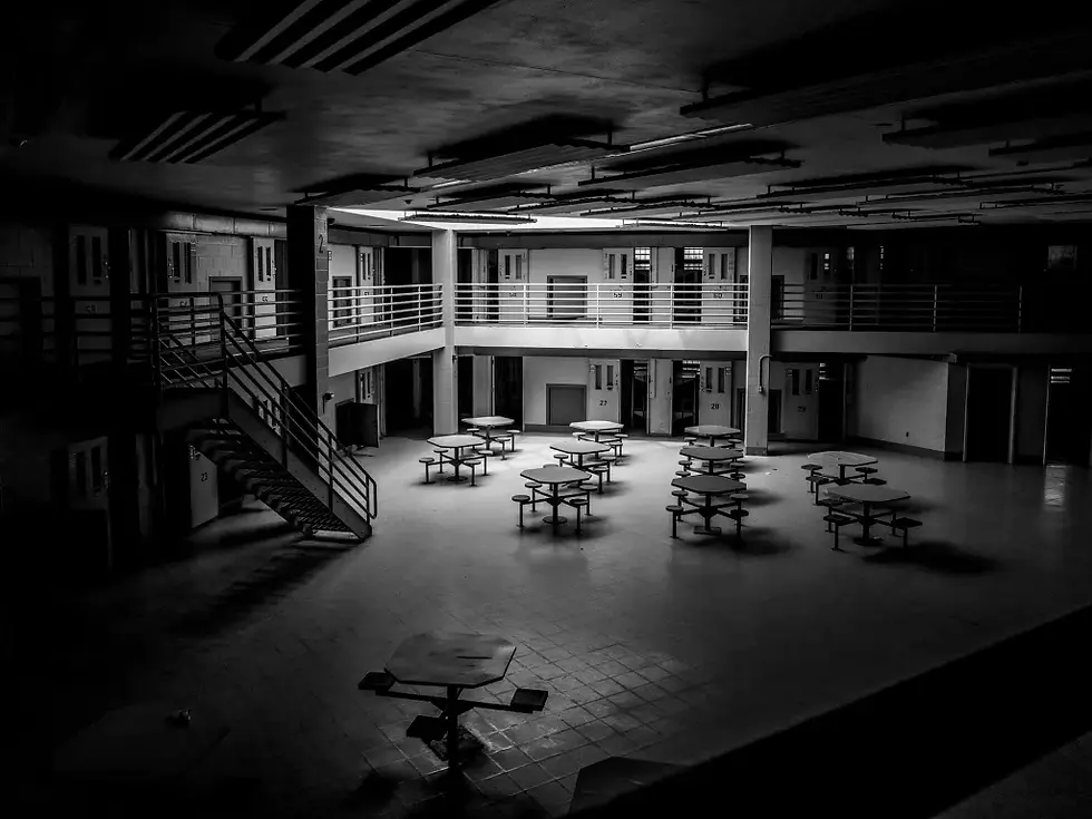 Jeffery Shockley writing portfolio showing a prison cell block