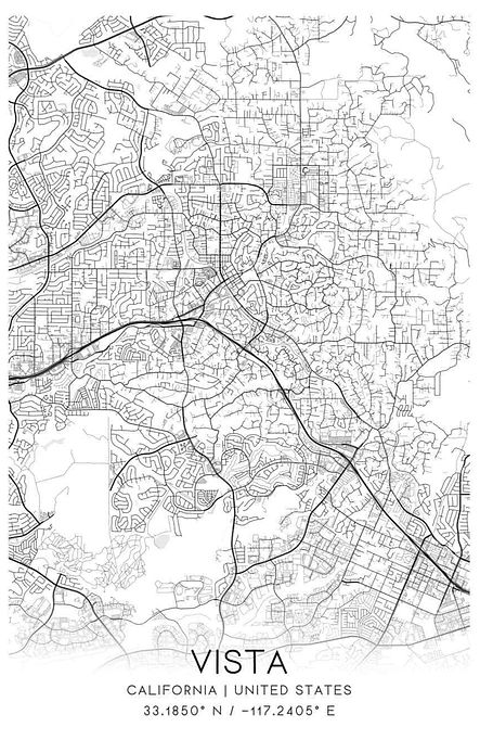 Vista city map - BeachYard Fence Builder