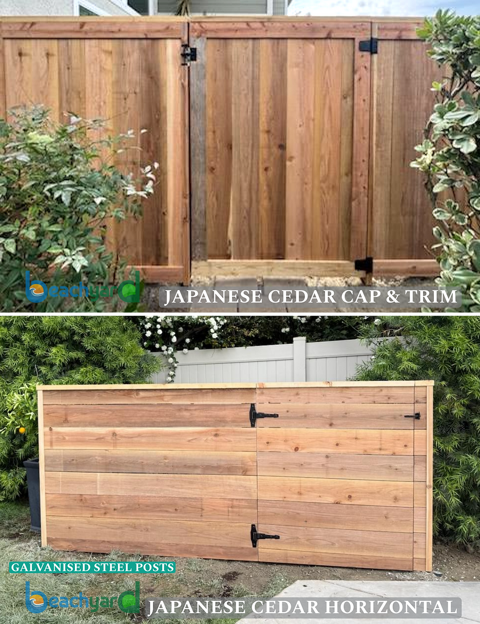 Japanese Cedar horizontal fencing