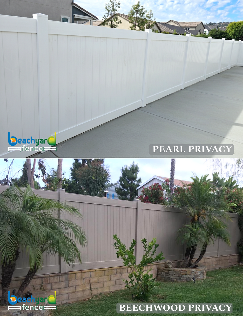 White vinyl privacy fence installed on a residential home near me.