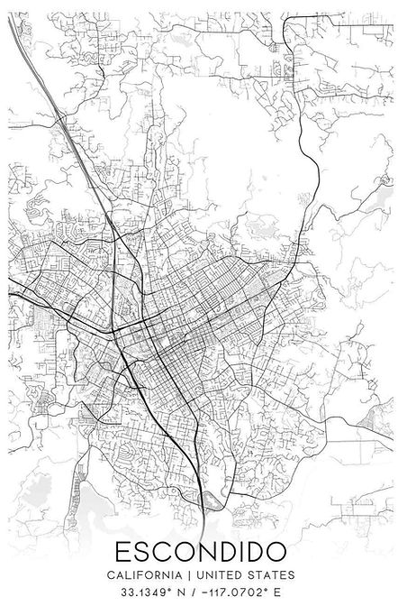 Escondido city map - BeachYard Fence Bui