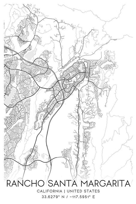 Rancho Santa Margarita city map - BeachY