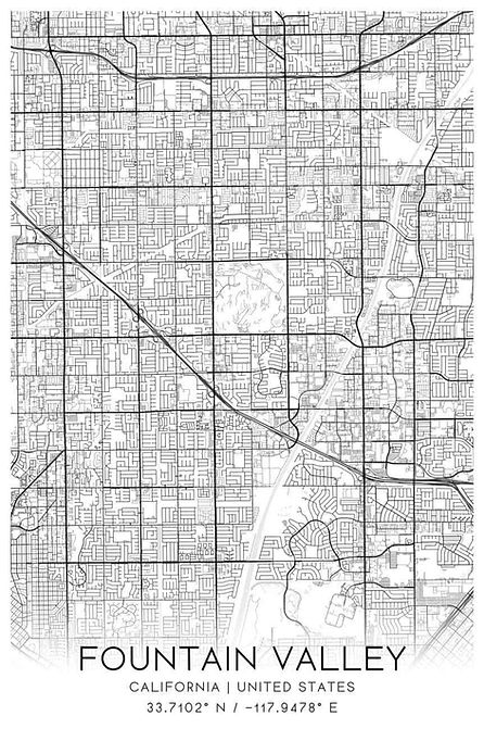 Fountain Valley city map - BeachYard Fen