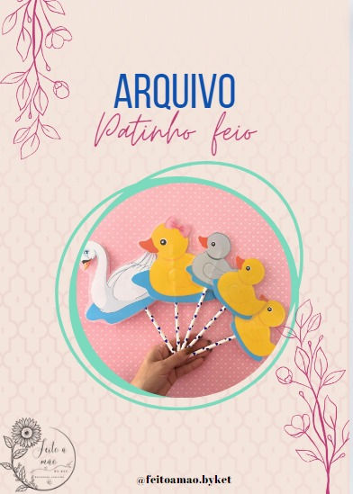 Patinho feio - palitoches para imprimir