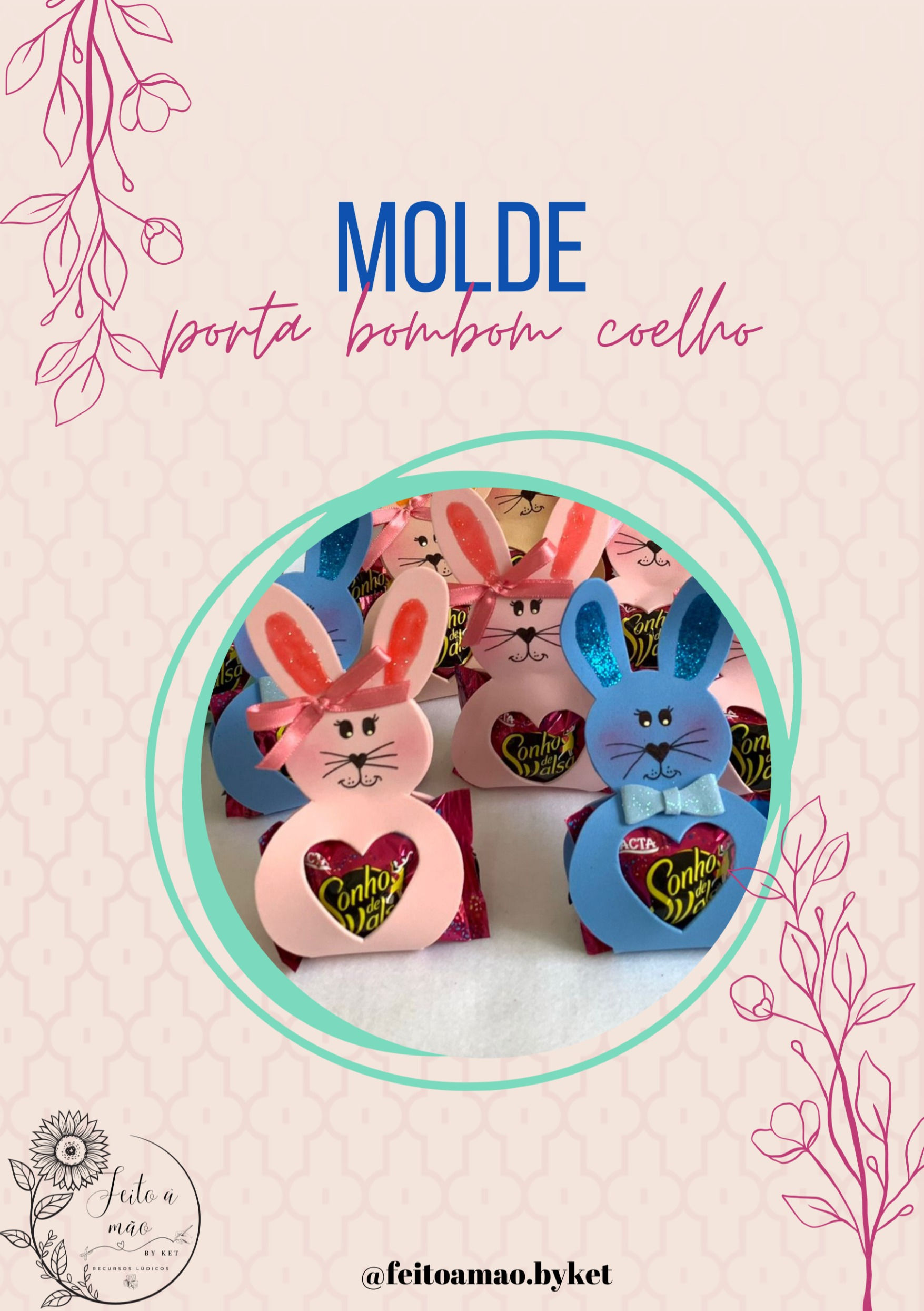 Molde porta bombom páscoa