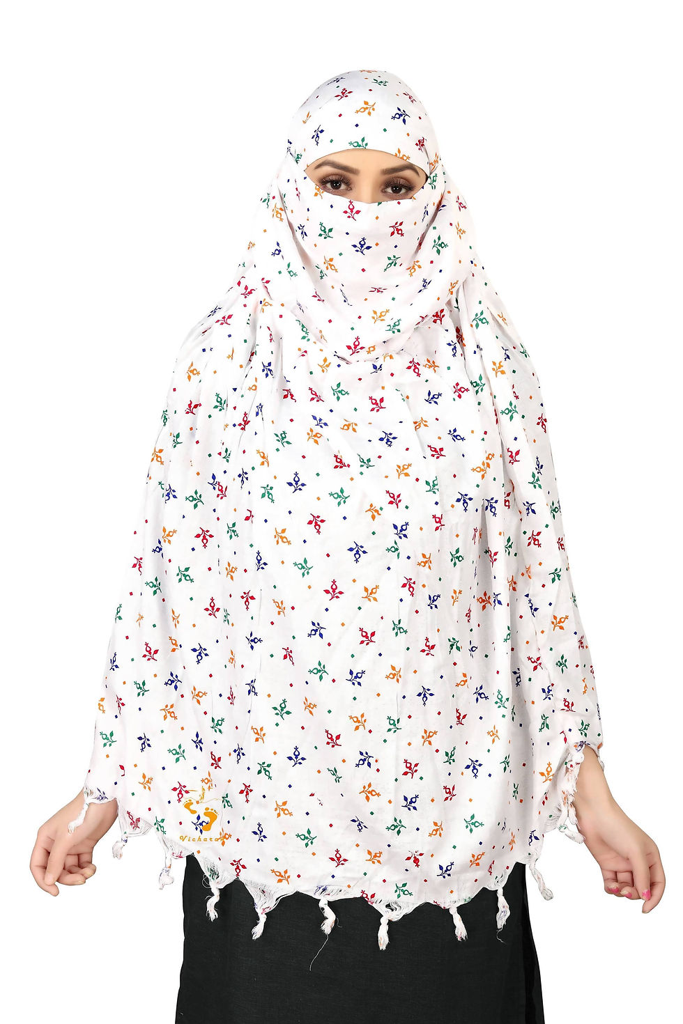 Thumbnail: Cotton Hand  Printed Driving Scarf For Sun & Pollution Protection