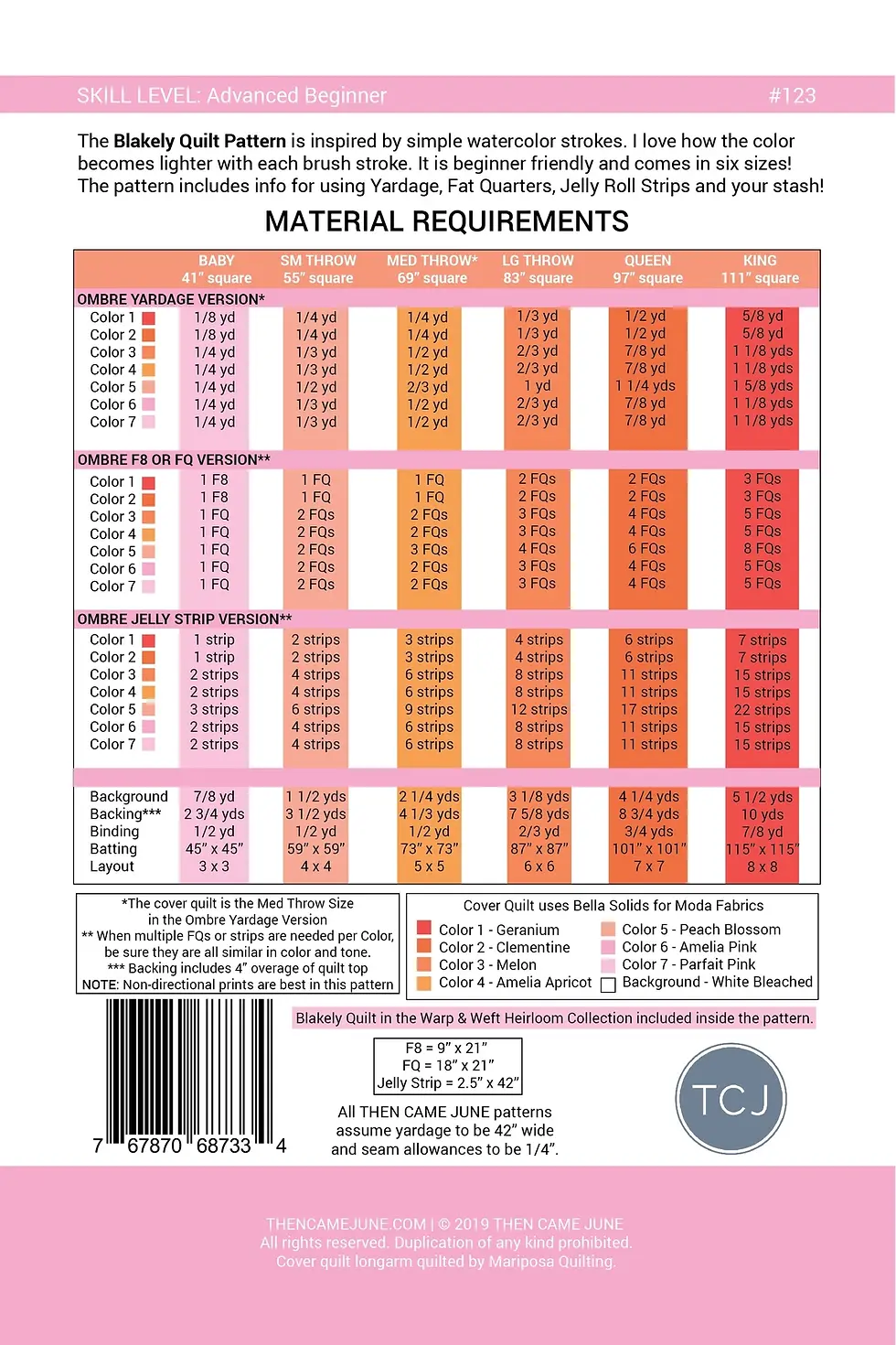 Thumbnail: Blakely Quilt Pattern | Then Came June