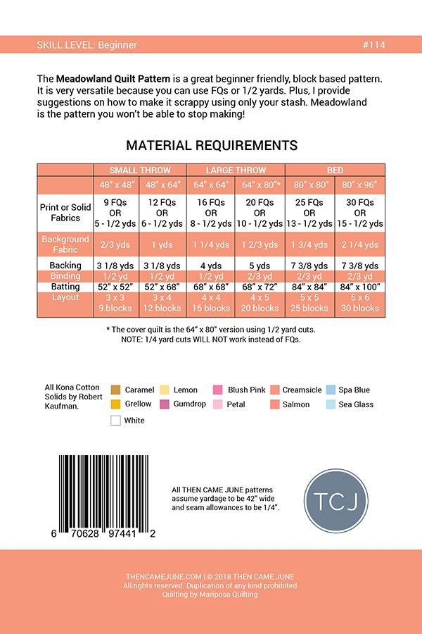 Thumbnail: Meadowland Quilt Pattern | Then Came June