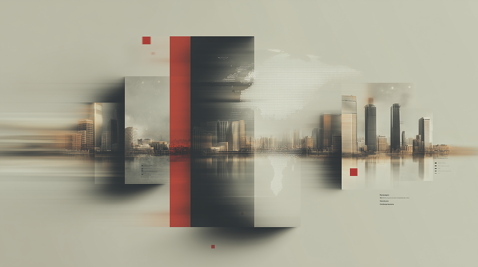 Layered cityscapes and global map elements visualizing how Sovereign AI Finance sustains AI sovereignty through long-term funding and governance of national digital and physical AI infrastructure.